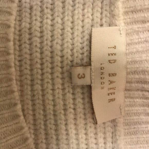 Ted Baker Size 3 Off-White Edenia Peplum Sweater - Picture 3 of 4